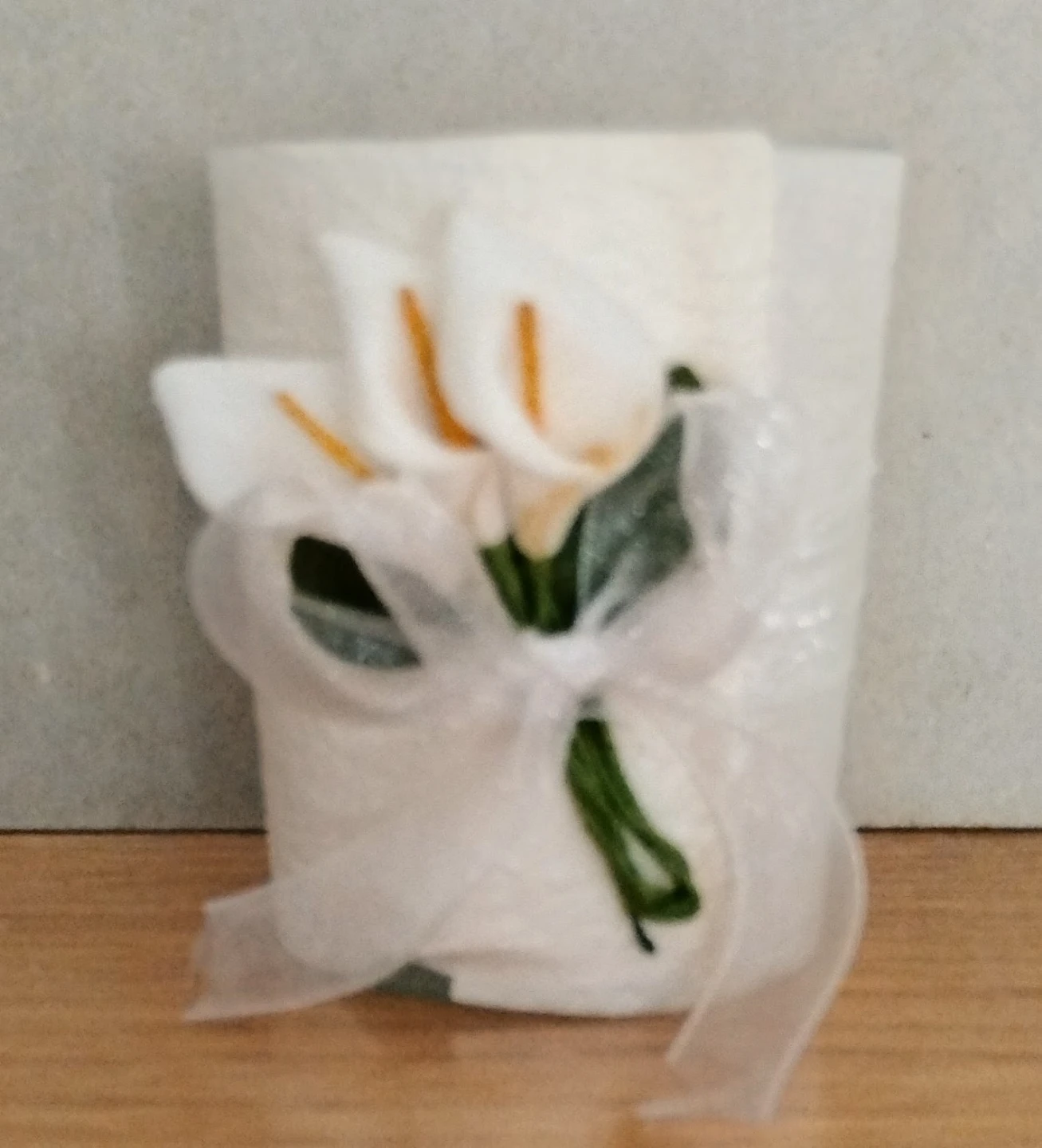 White Calla Lily Decorative Candle Holder