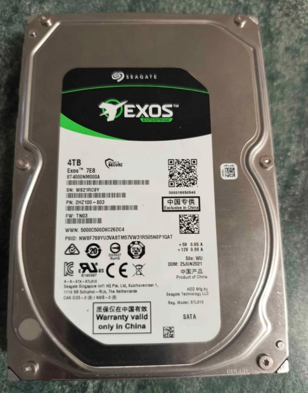 HDD 4TB Seagate Exos like new