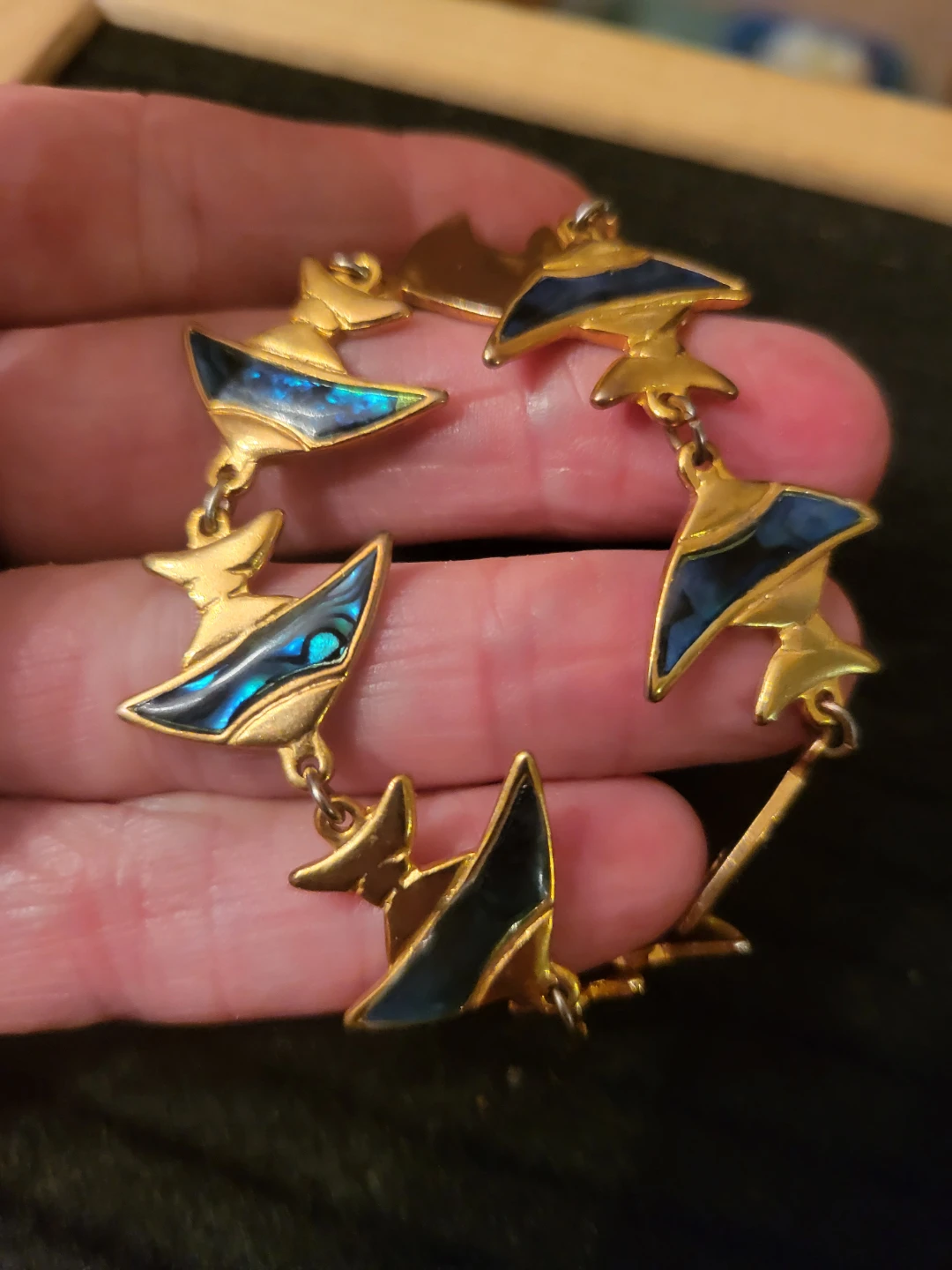 Abalone Shell Fish Link Bracelet - photo 4