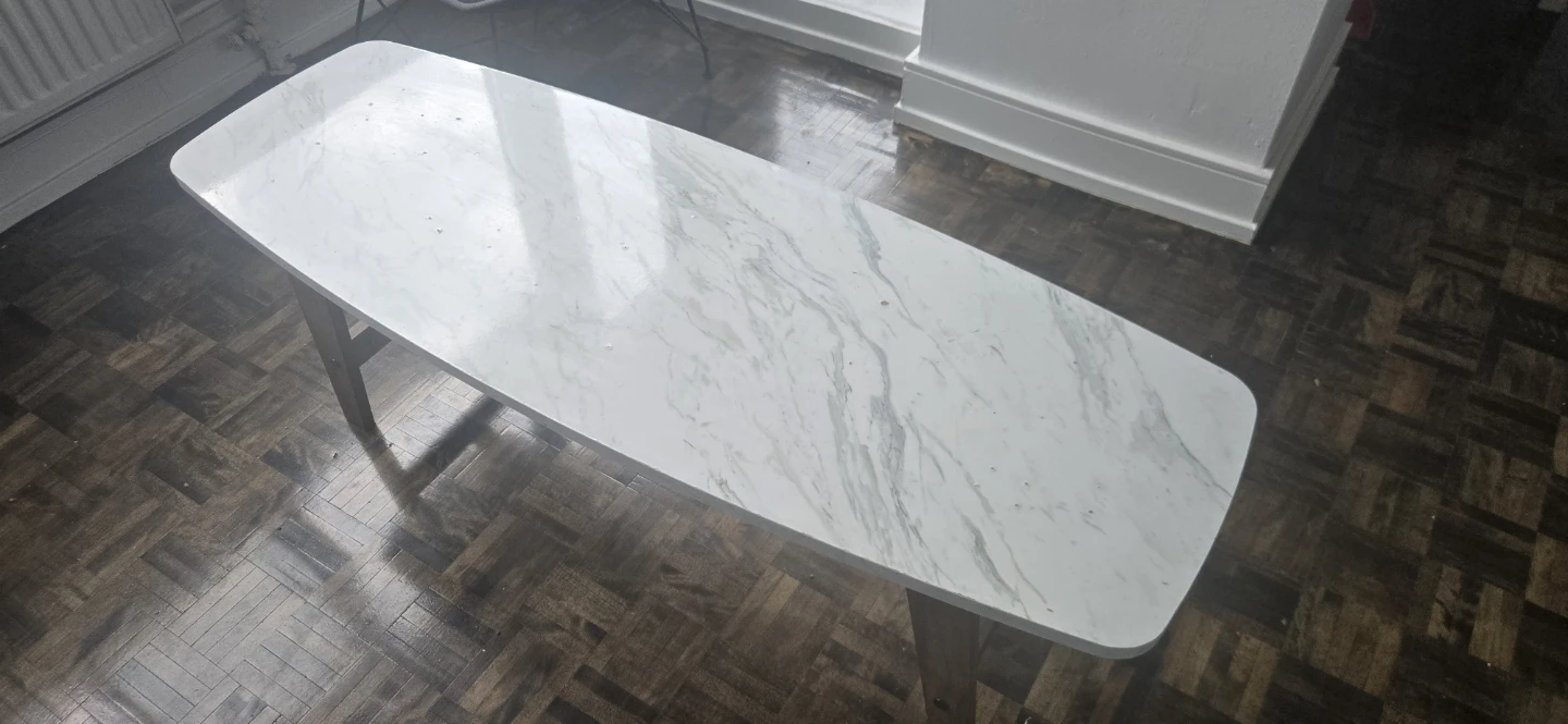 Faux Marble Top Coffee Table