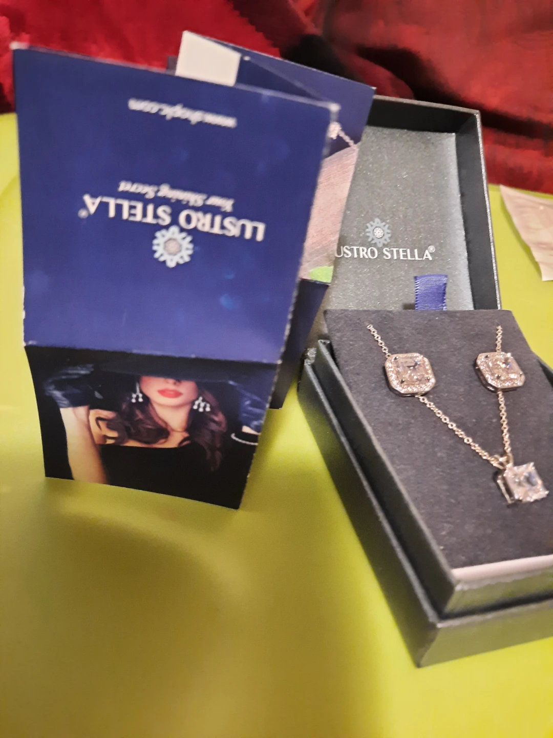 Lustro Stella Sterling Silver CZ Necklace Set