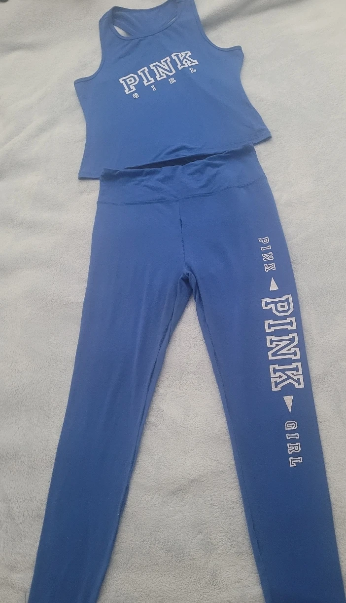 PINK Girl Blue Tank Top and Leggings Set