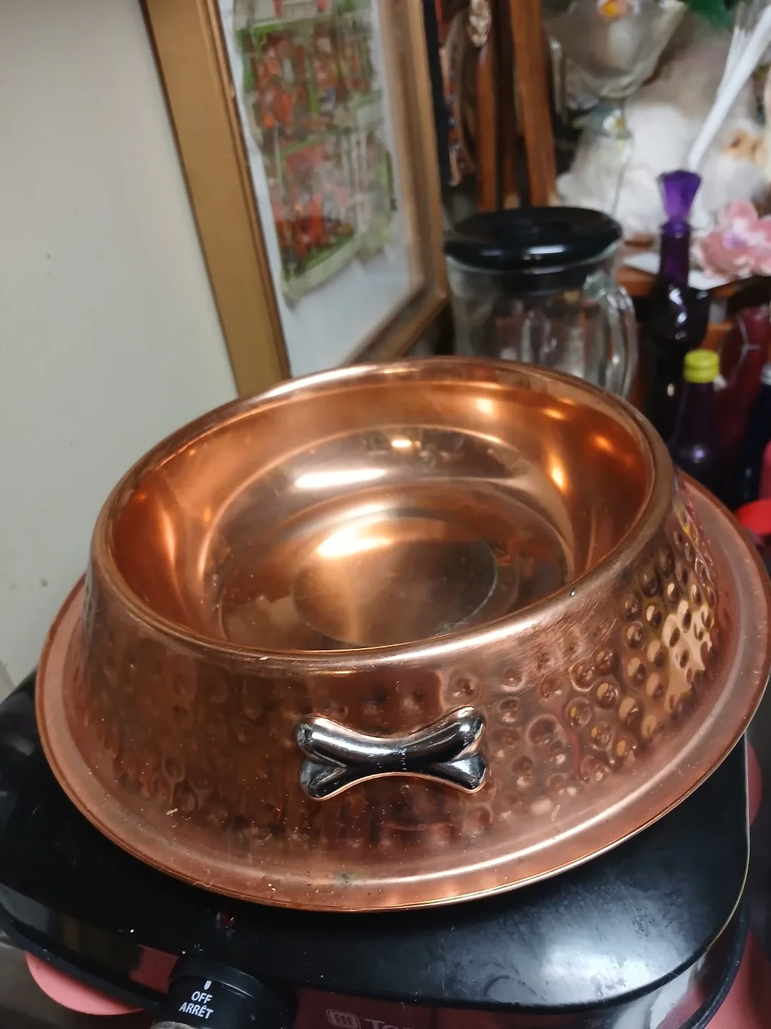 Copper Coloured Pet Bowl