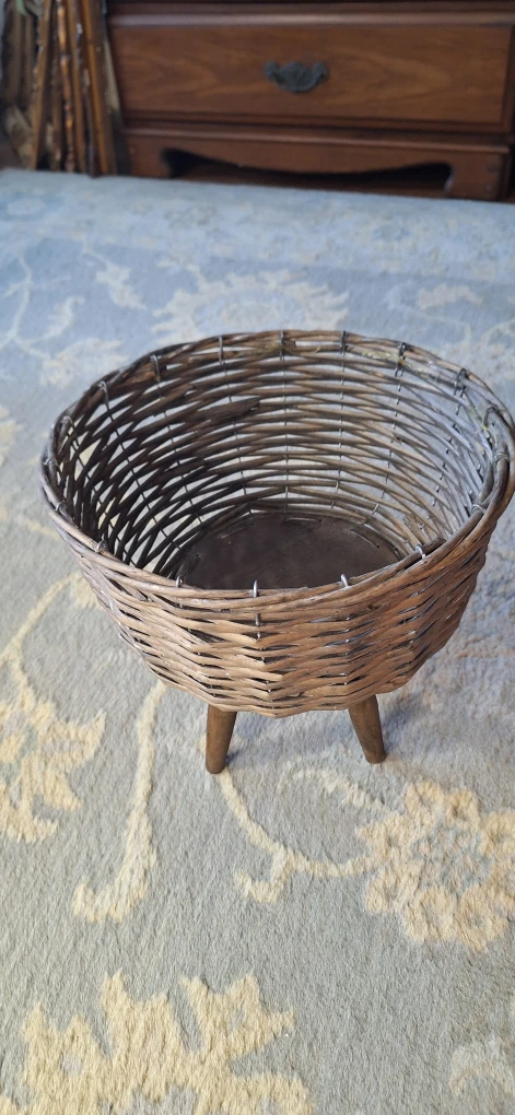 Woven Wicker Plant Stand - photo 2