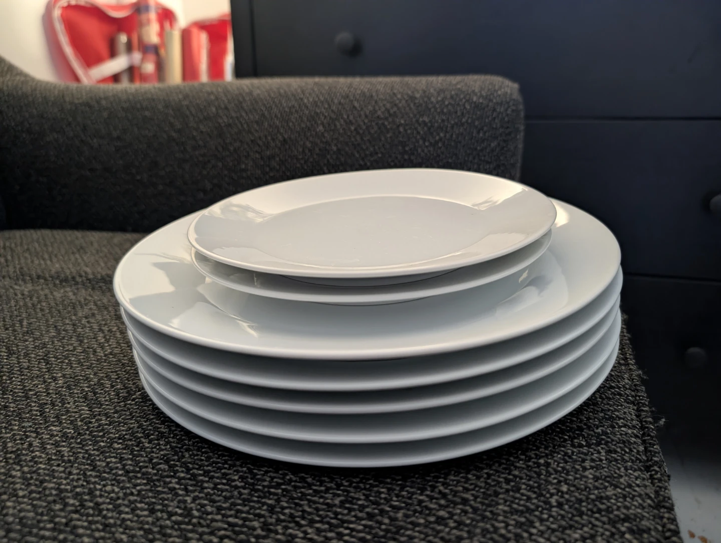 Set of 6 IKEA White Porcelain Plates - photo 5