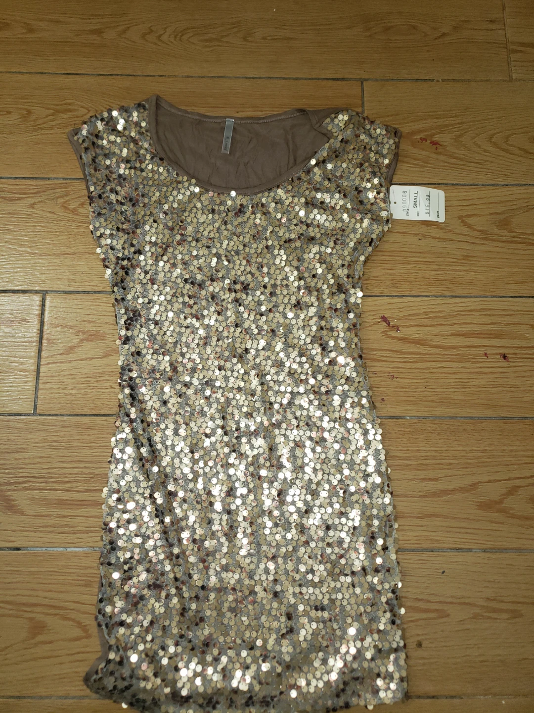Gold Sequin Tank Top with tags