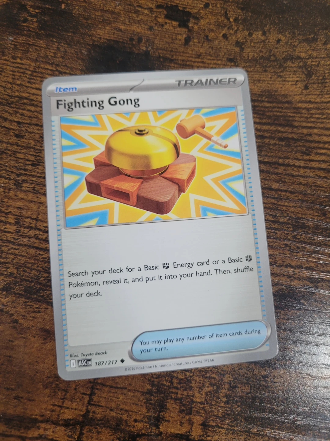 Fighting Gong Trainer Item Card Pokémon TCG