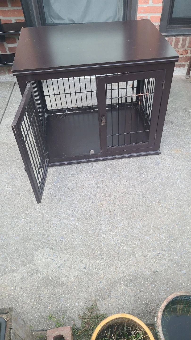 Dark Brown Wooden Furniture Style Dog Crate - photo 2