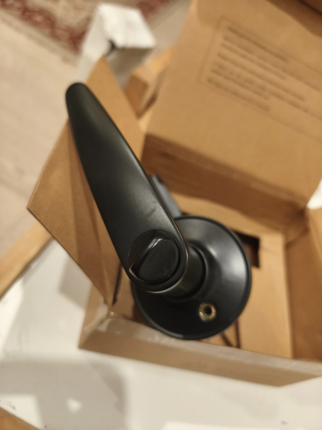 Matte Black Door Lever Lock - photo 3