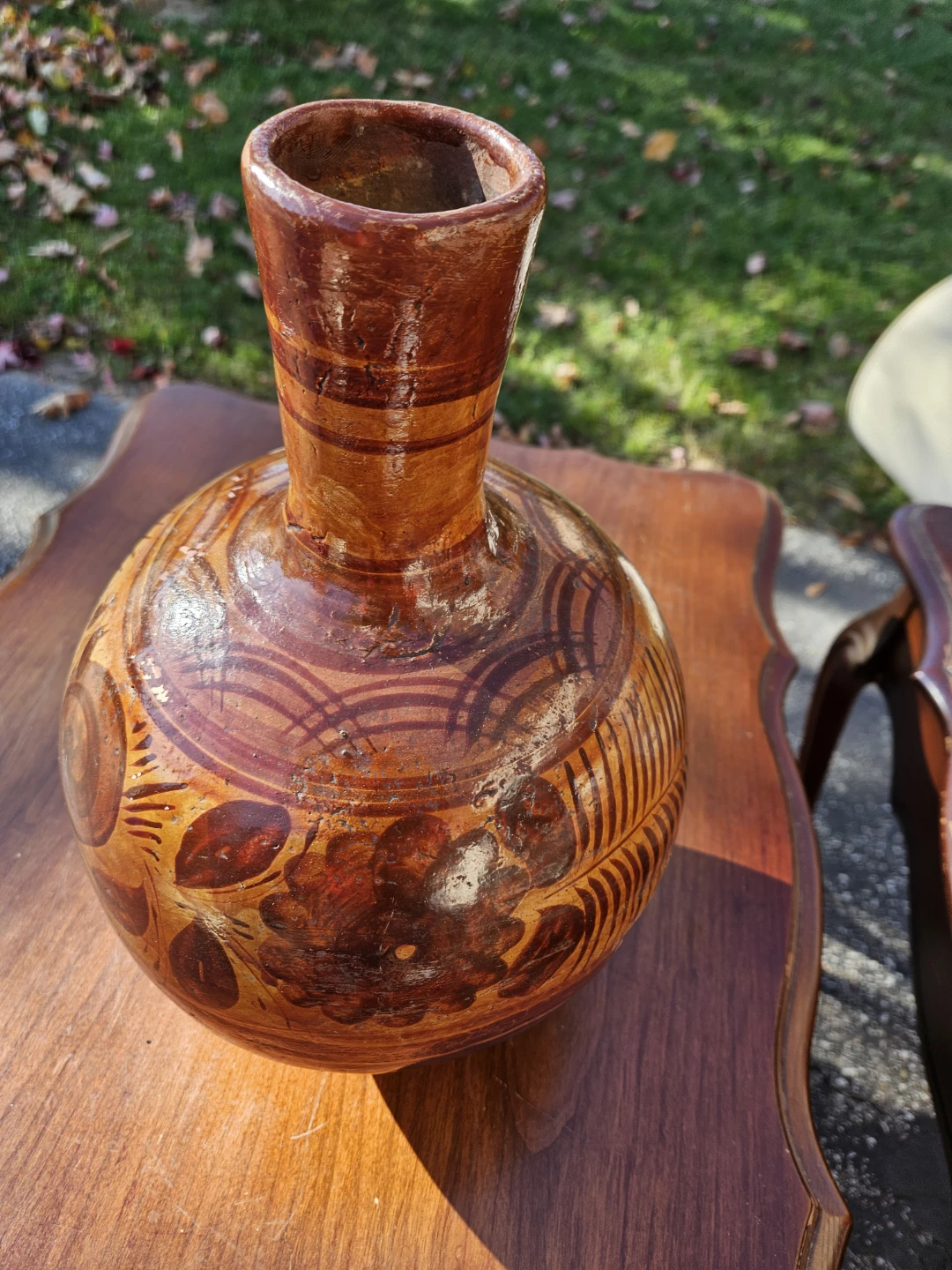 Hand-painted terracotta clay vase - photo 2