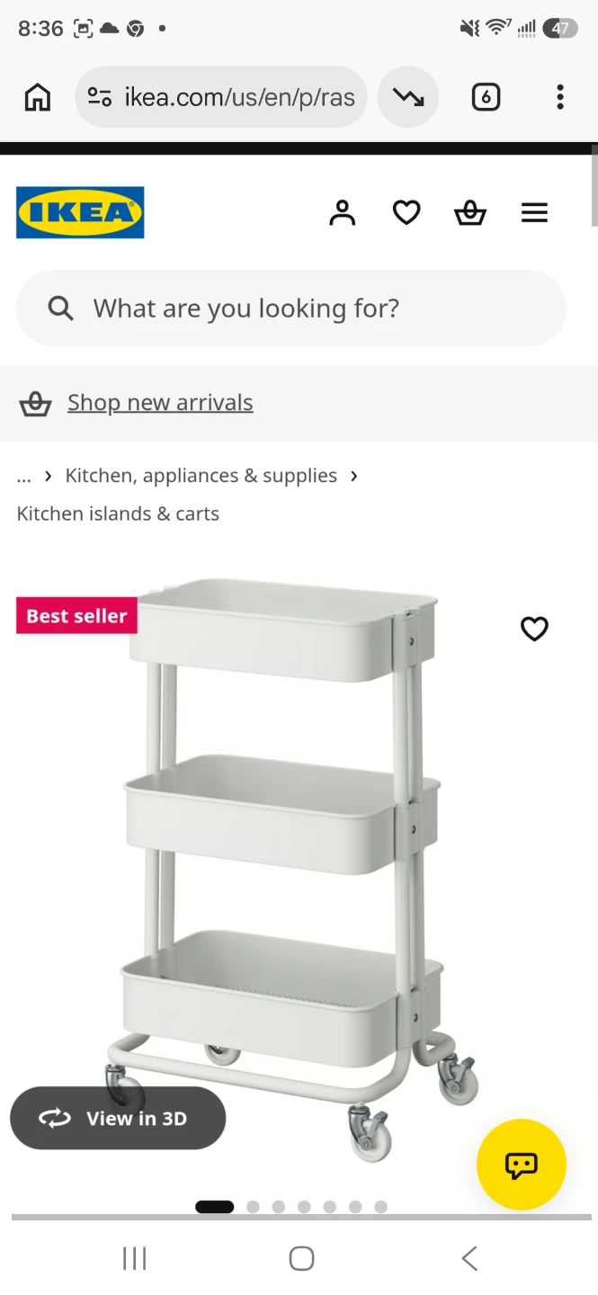 IKEA Raskog Utility Cart White in Manhattan, NY