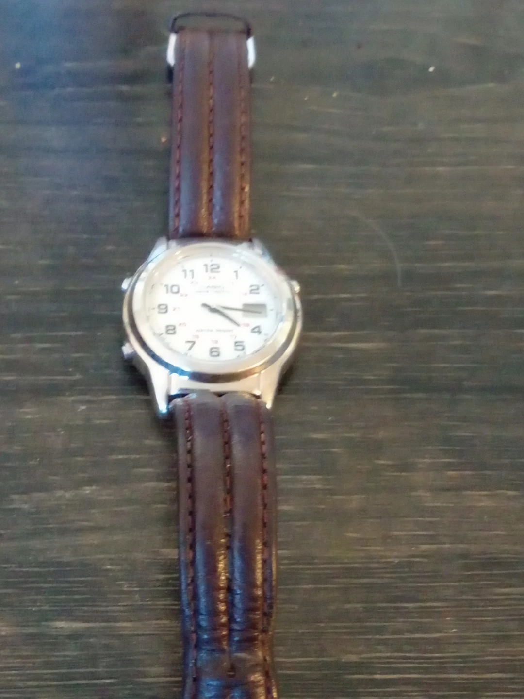 Casio Wave Ceptor Watch with Brown Leather Strap - photo 2