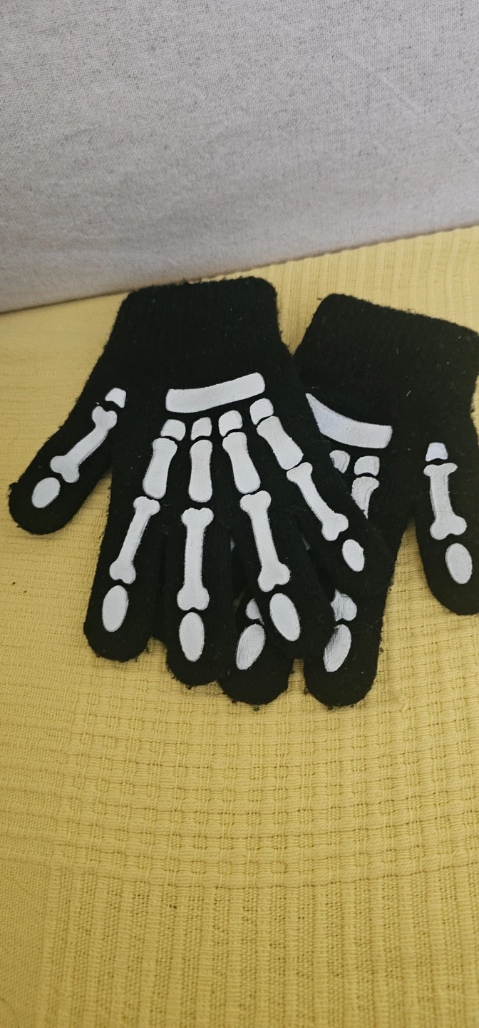 Halloween costume bundle mask and skeleton gloves - photo 4