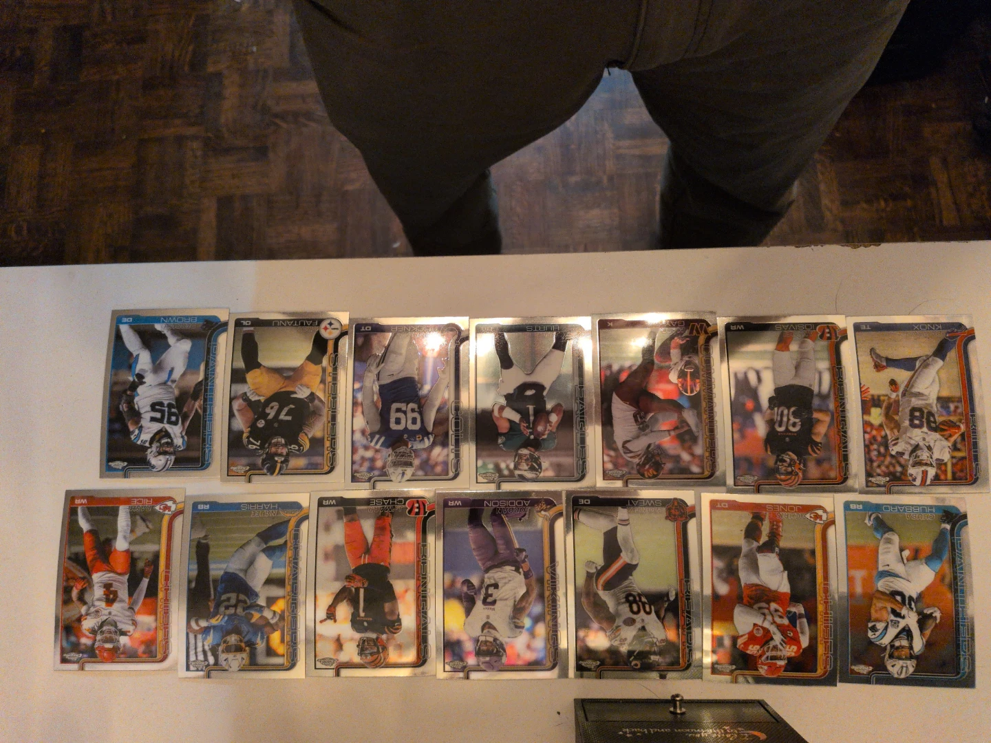 Lot of 15 Topps Chrome NFL Trading Cards