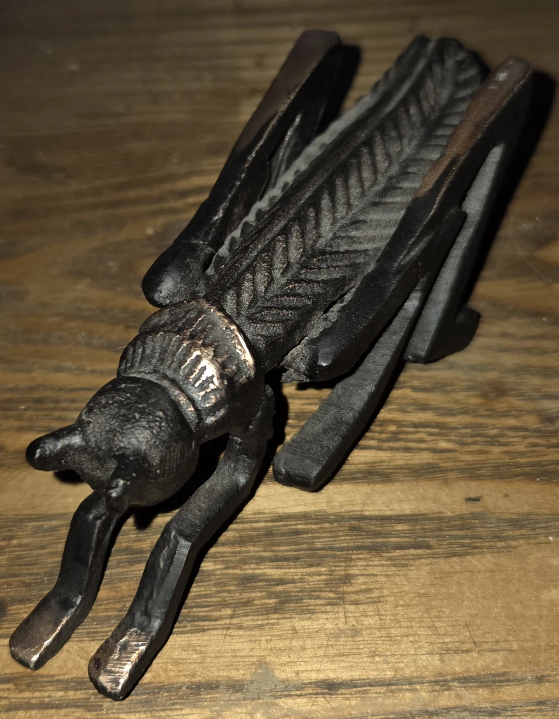 Cast Iron Grasshopper Figurine