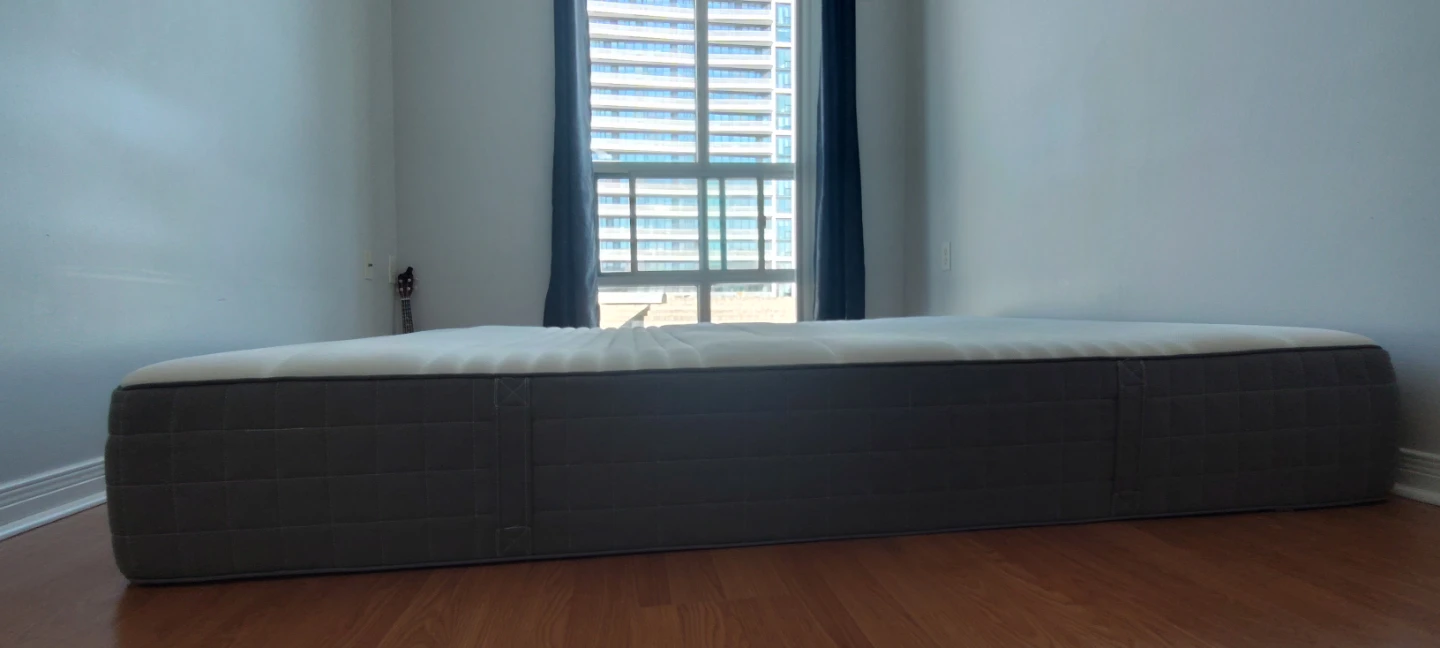 HAUGSVÄR hybrid mattress - Queen medium firm/dark gray - photo 2