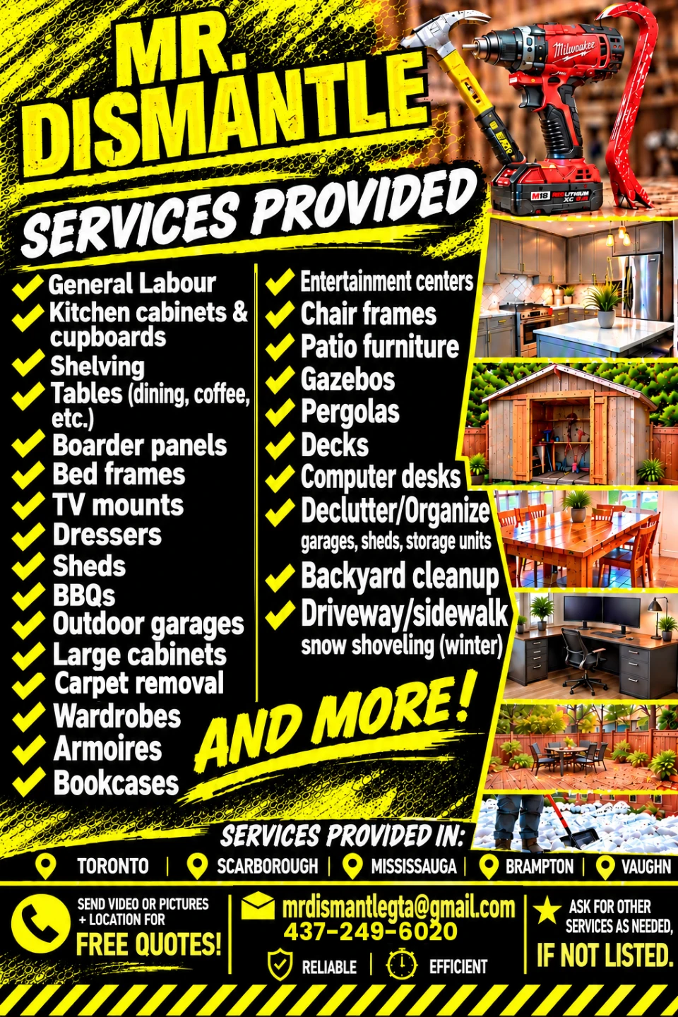 Dismantle services provided