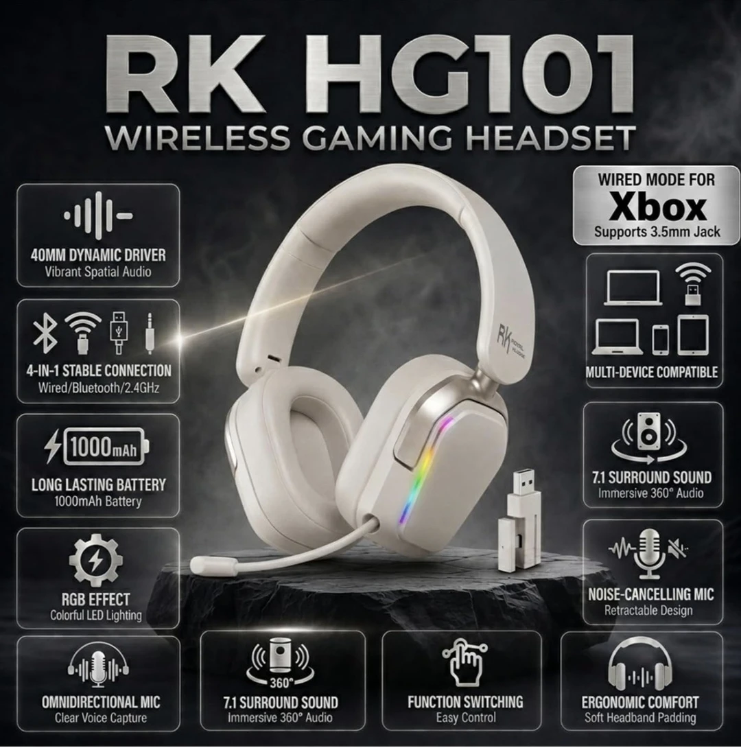 Royal Kludge RK HG101 Wireless Gaming Headset - photo 4