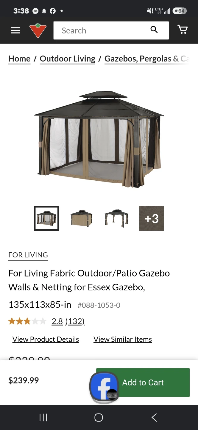 For Living Essex Gazebo Walls and Netting