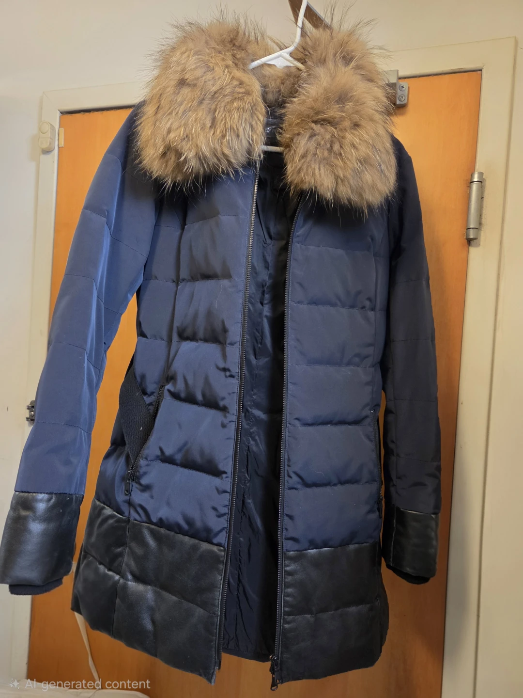 Danier Down Puffer Jacket with Leather trim and removable hood - photo 4