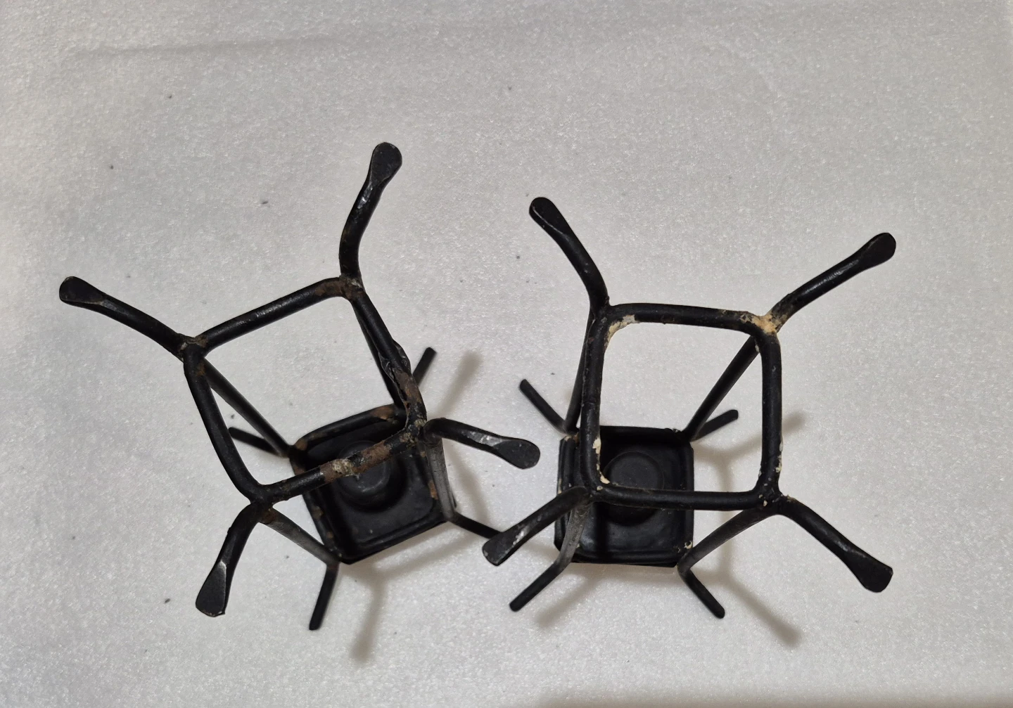 Vintage 1960 modernist black metal taper candle holder(Skokie) - photo 4