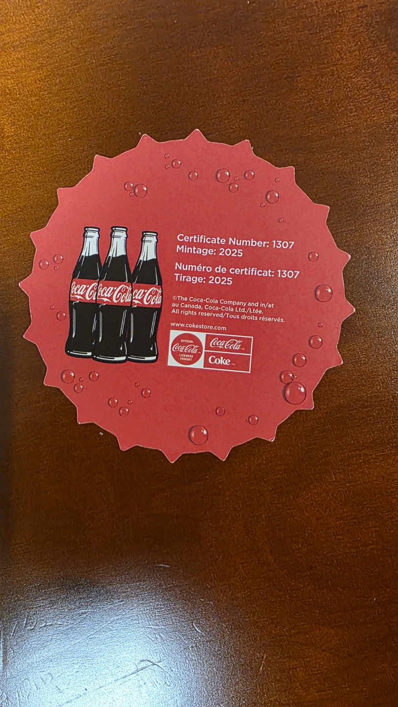 2025 Niue Coca-Cola Bottle Cap 1.2g Gold Coin - photo 4