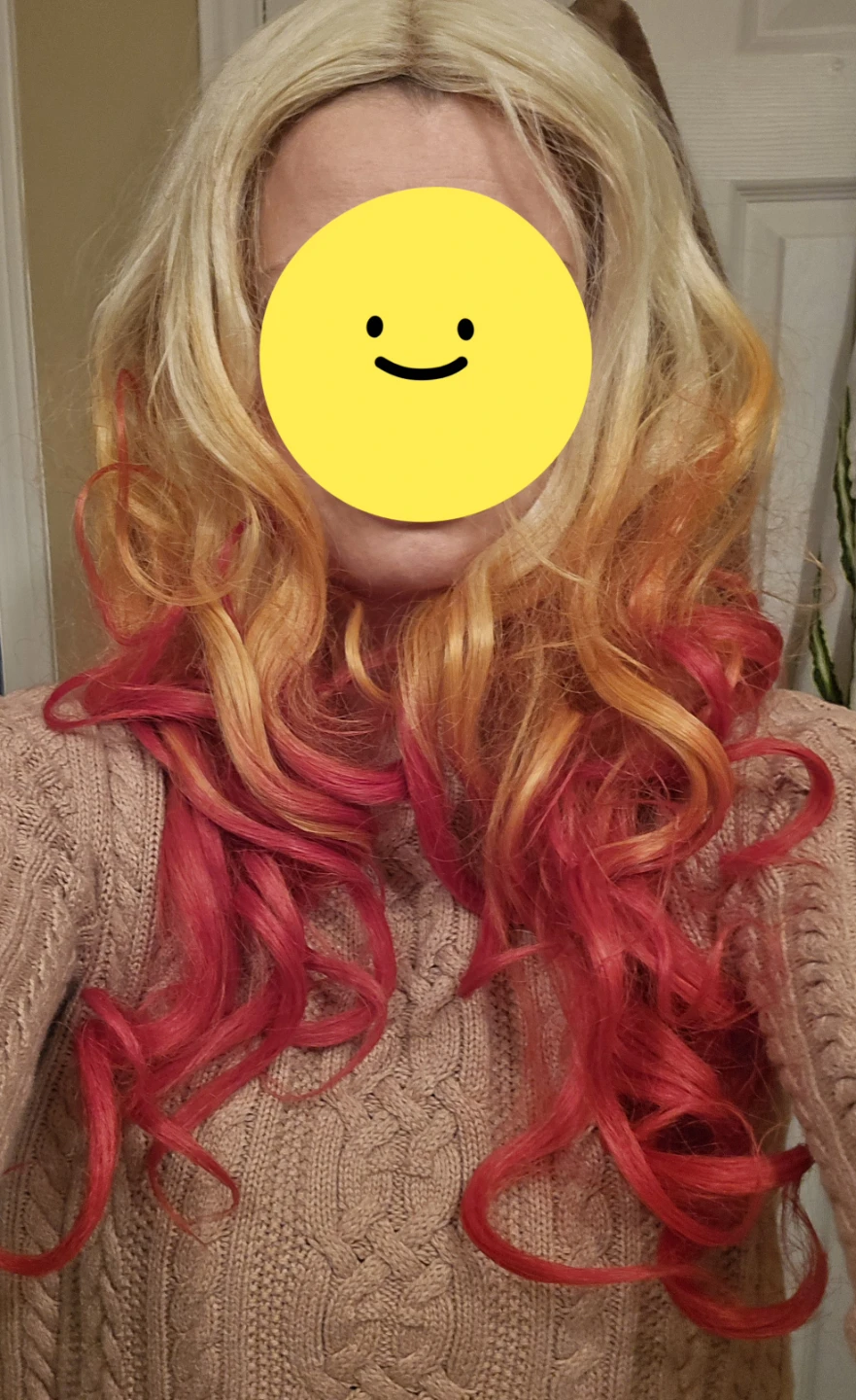 Long Wavy Blonde to Ref Ombre Wig