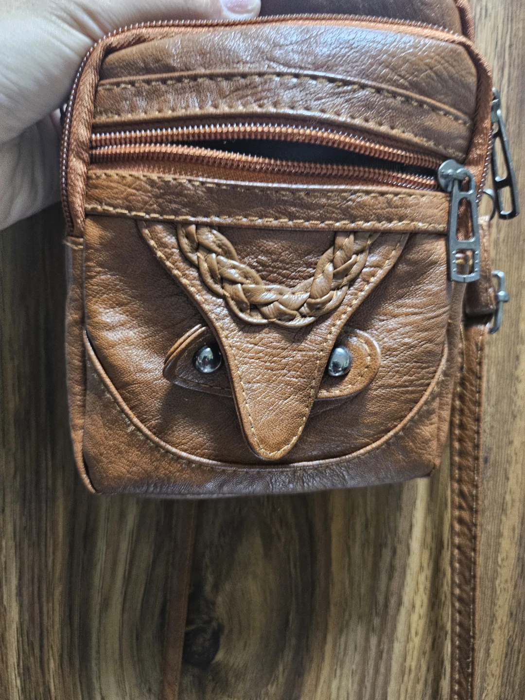 Brown Owl Motif Crossbody Bag - photo 2