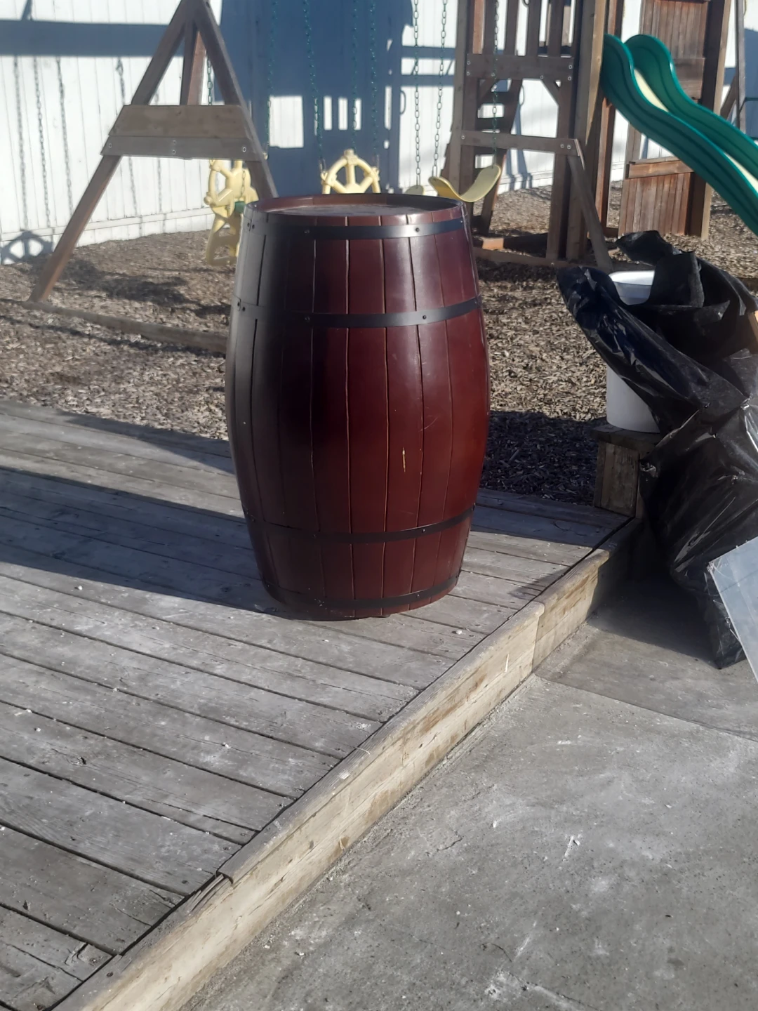 Wooden Barrel Wine Rack - photo 2
