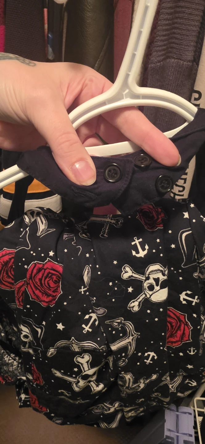 Hell Bunny Vixen Skull and Rose Print Dress - photo 4