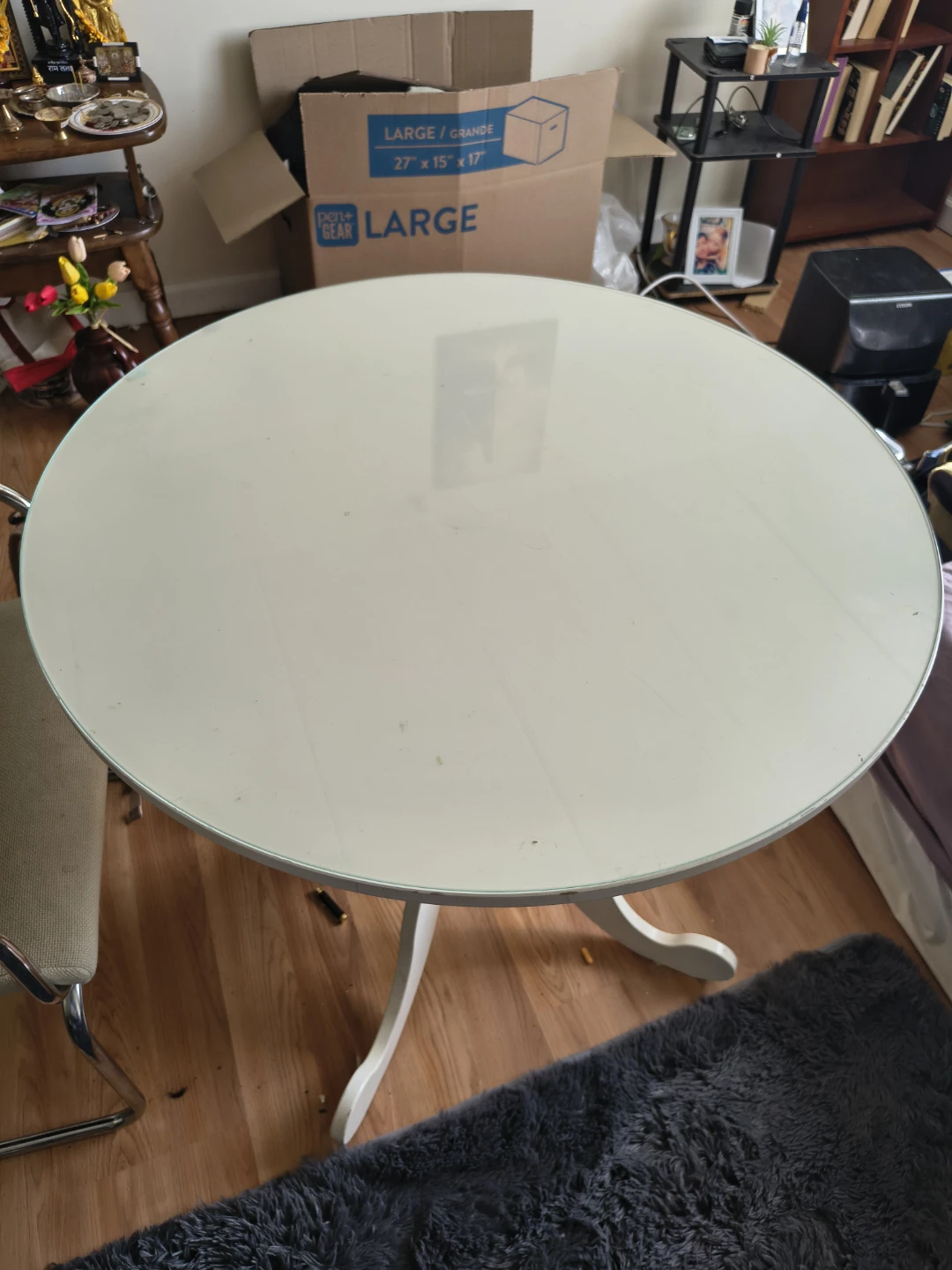 Round Glass Top Table