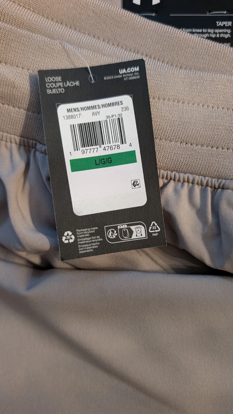 Under Armour Men's Loose Taper Pants Large - photo 2
