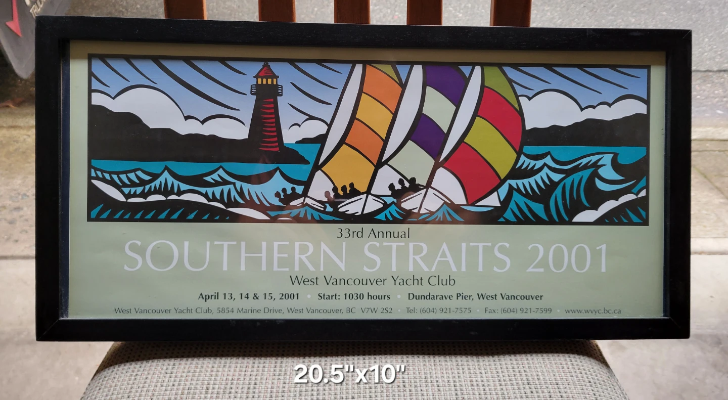 2001 Southern Straits Sailing Poster – West Vancouver Yacht Club