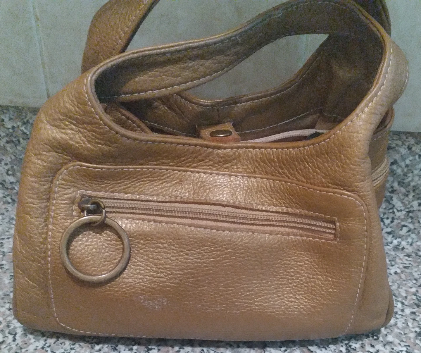 Gold Leather Hobo Bag - photo 2