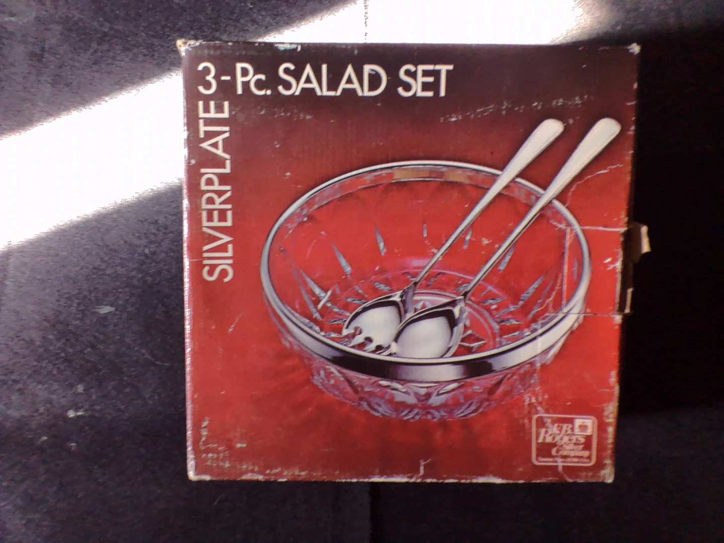 FB ROGERS 3PC Silver plate salad service set