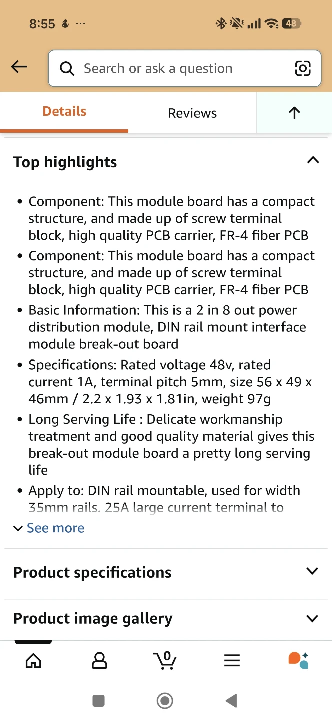 Tyenaza 2 in 8 Out DIN Rail Power Distribution Module - photo 4