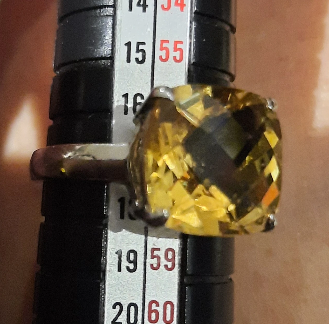 Cushion Cut November birthstone Citrine Ring Sterling silver - photo 2