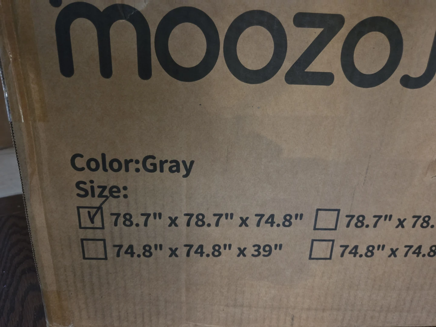 NEW - Moozoj Gray Bed Rail Guard King Size