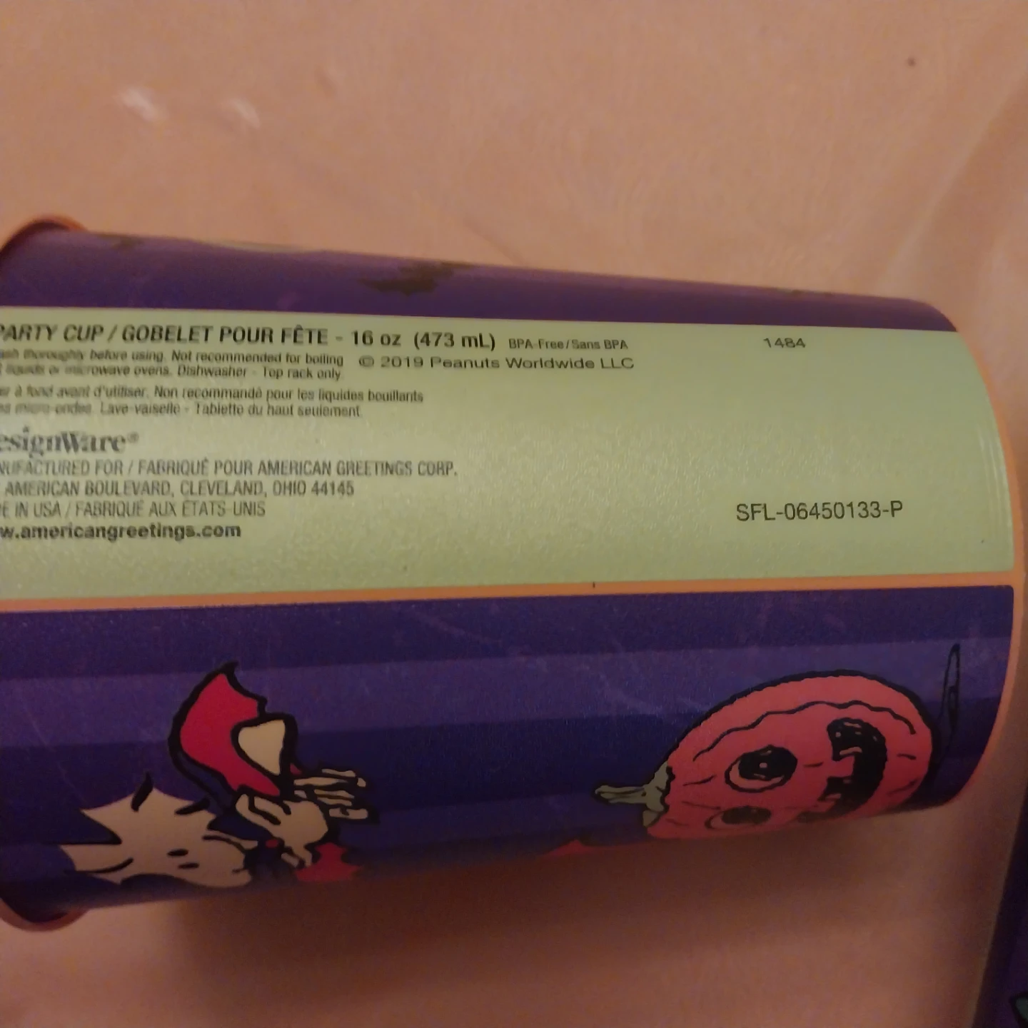 Peanuts Halloween Party Cups - photo 2