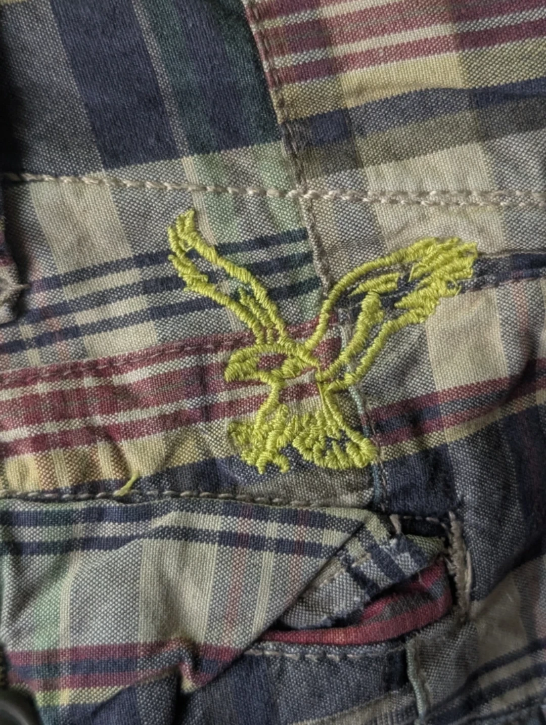 American Eagle Plaid  cargo shorts - photo 2