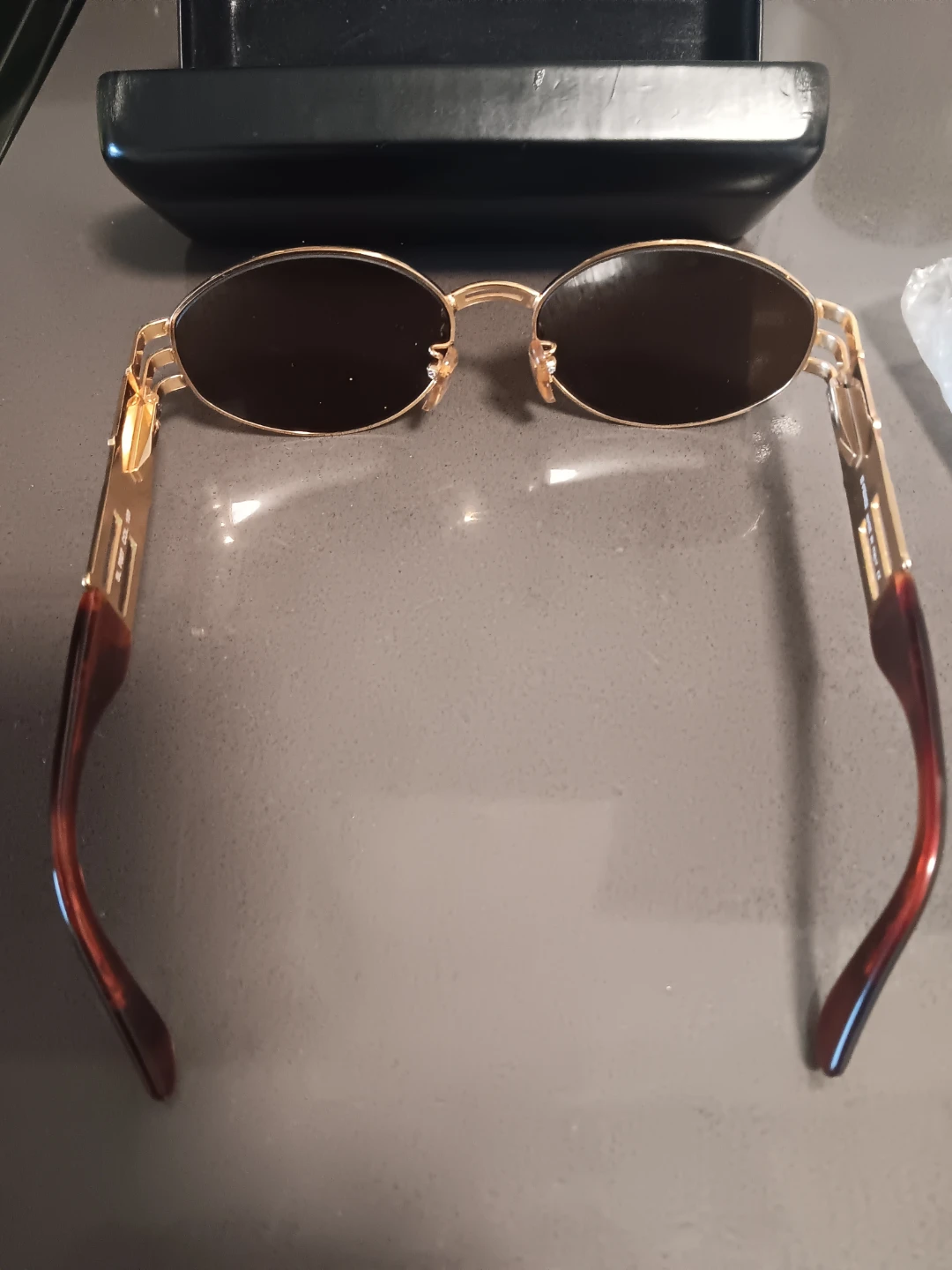 FENDI 90'S Vintage Gold Frame Sunglasses Tortoiseshell Temples - photo 4