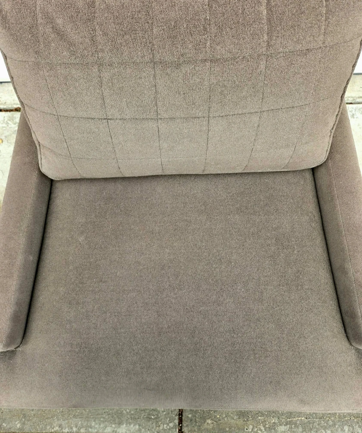 Custom Chenille Lounge Chair. Like New from Showhome!