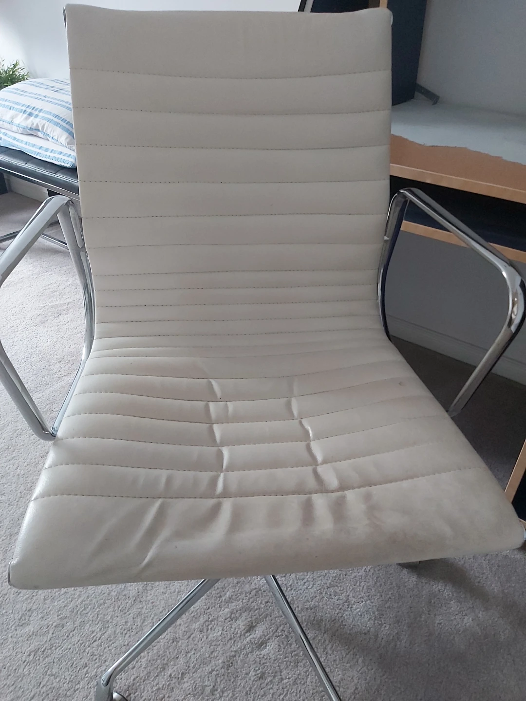 White Chrome Office Chair