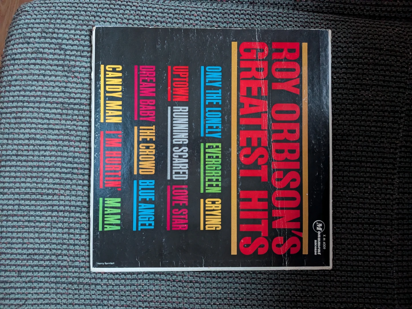 Roy Orbison Greatest Hits Vinyl LP – Canadian Monument - photo 2