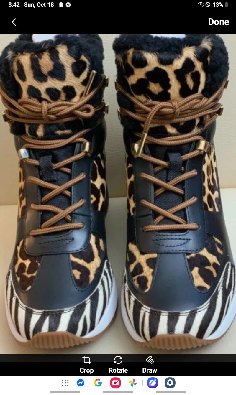 Beautiful Michael Kors Leopard and Zebra Print Boots