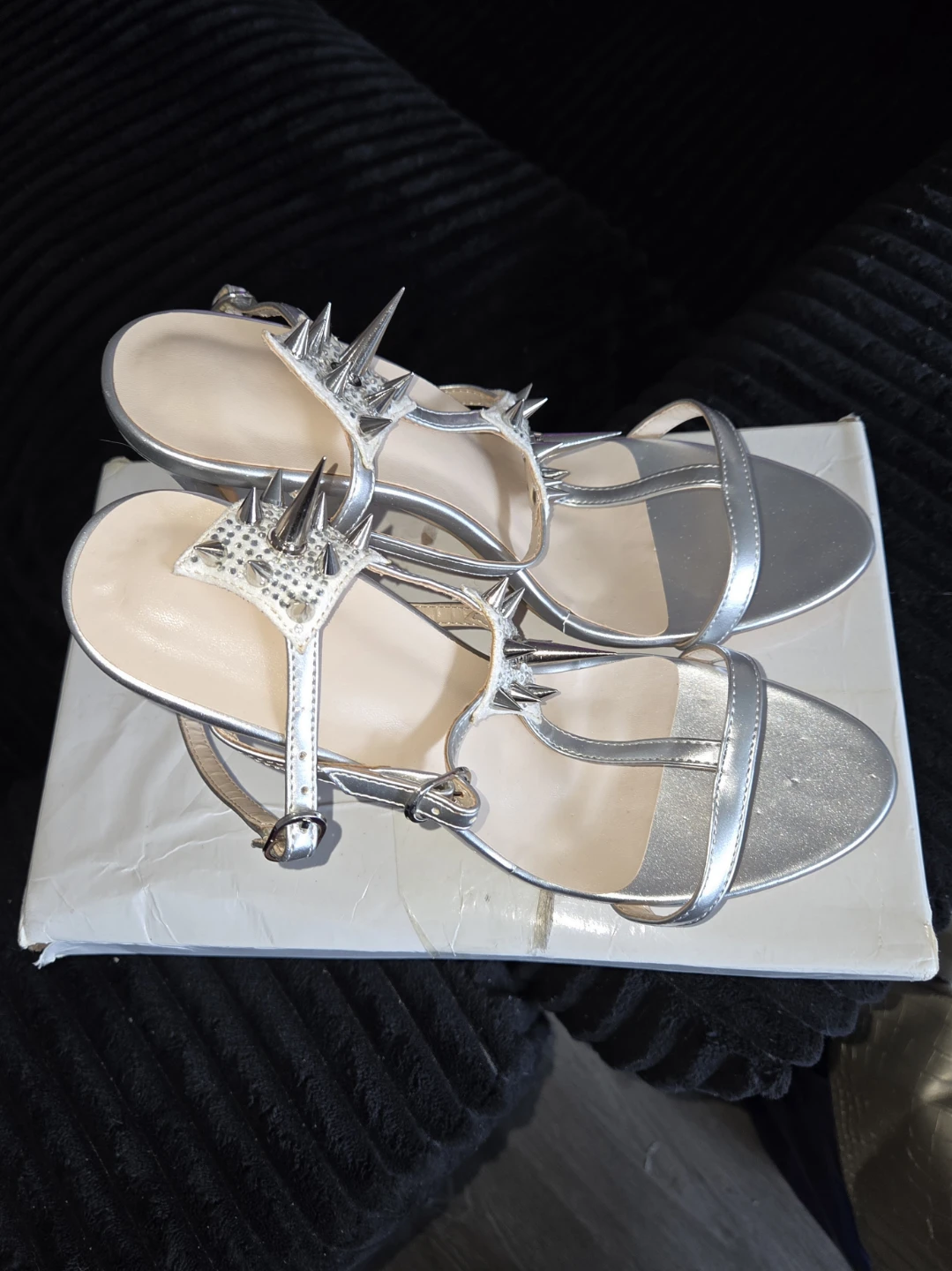 Studded Strap Stiletto Heels in a Ladies 8½ - photo 2