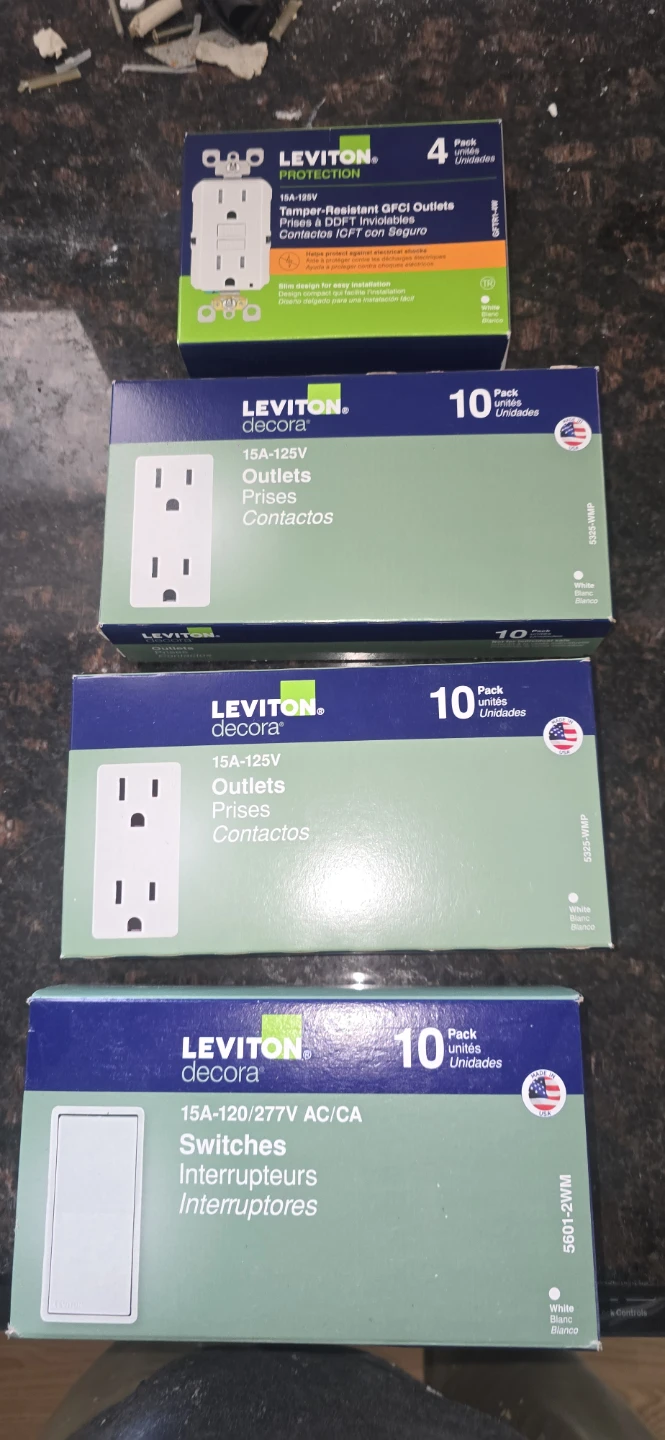 Leviton Decora Electrical Switches and Outlets