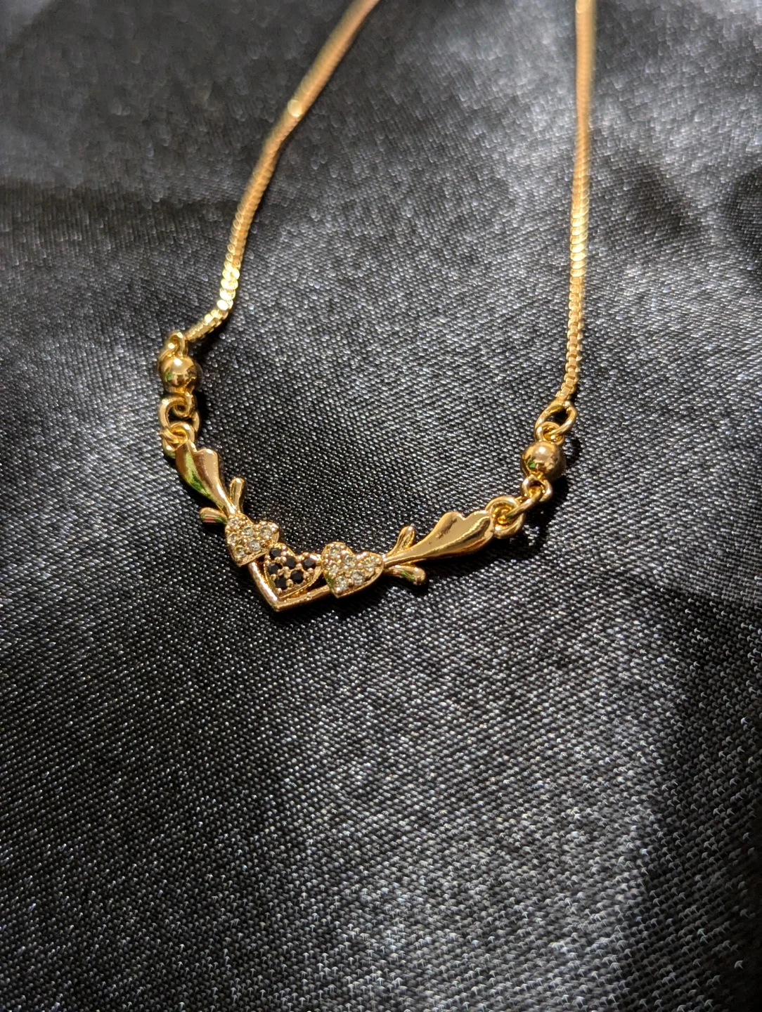 Gold-tone heart necklace