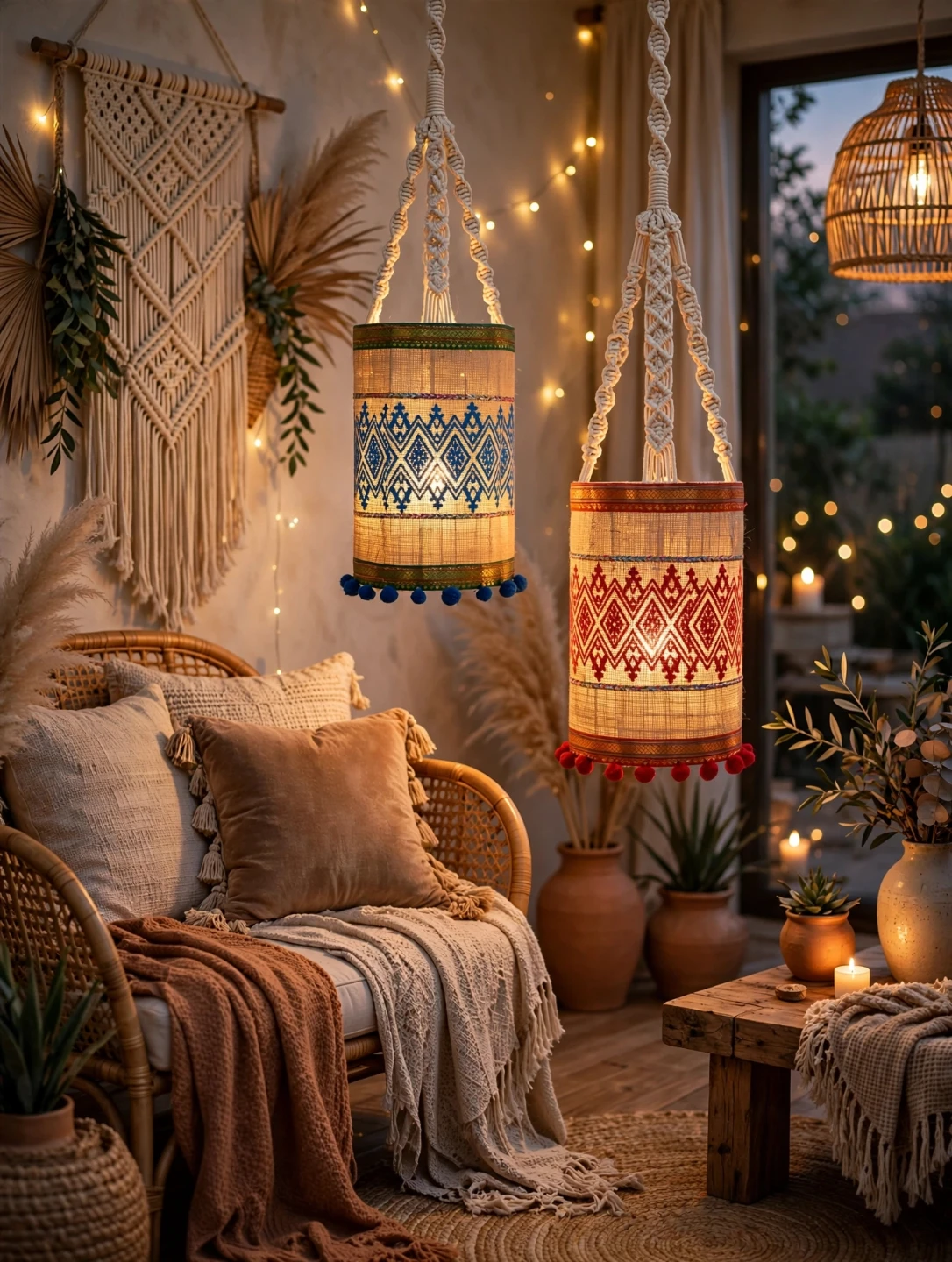 Set of Two Decorative Hanging Lamps - photo 2