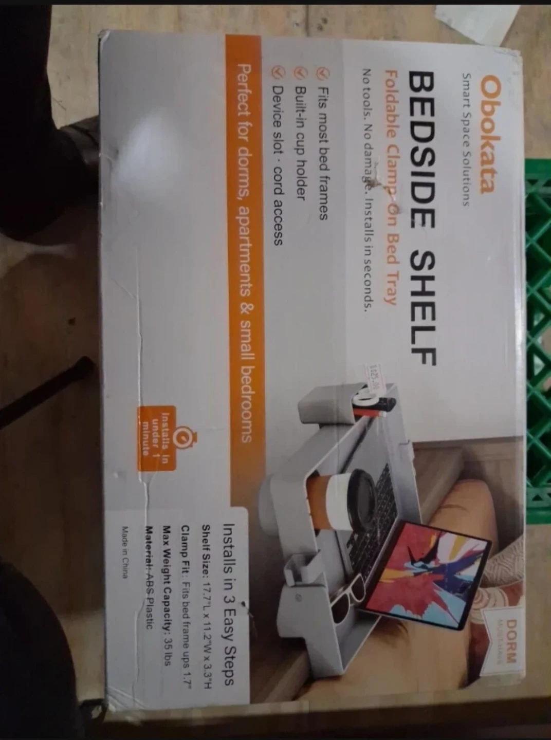 Obokata Foldable Clamp-On Bedside Shelf - photo 2